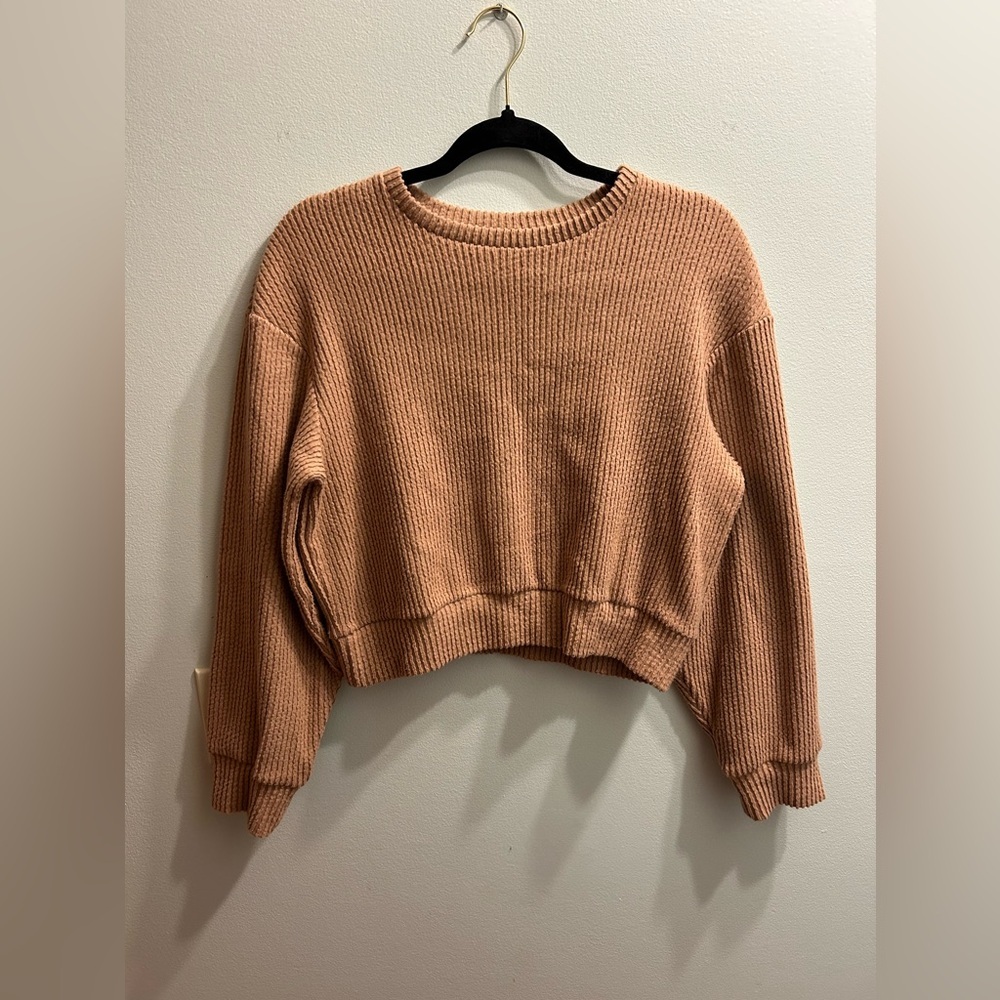 JAN’N JUNE Organic Sustainable Long Sleeve Cotton Crop Sweater size S